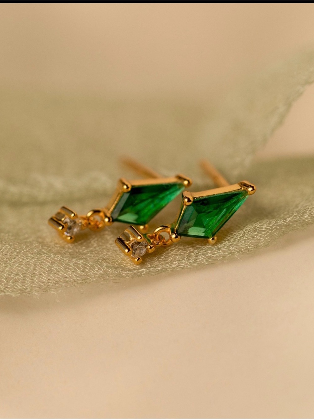 Kite Gemstone Drop Earrings by Caitlyn Minimalist •